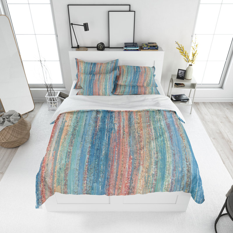 Striped Duvet Cover, King Duvet Cover + 2 King Pillowcases