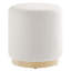 Tilden 16" Round Sherpa Upholstered Ottoman-96356076