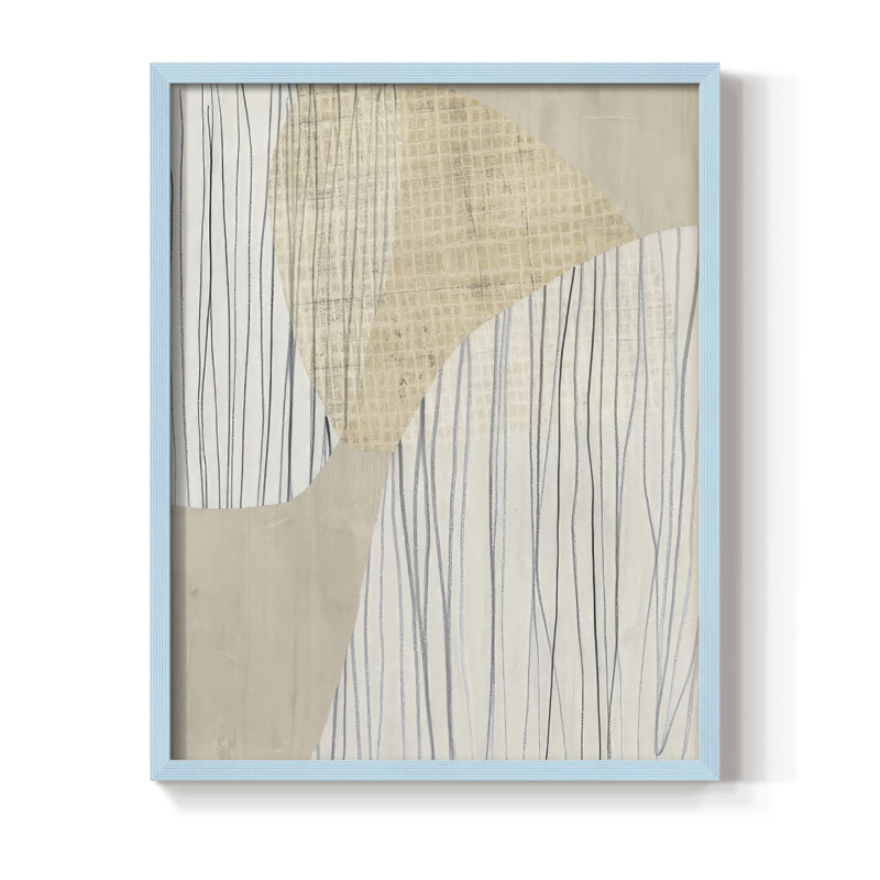«Paper Stones II», reproduction encadrée - bois massif, H 11 po x l 9 po, Bleu