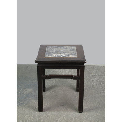 Asian Classic Marble Top End Table