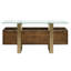 Console en laiton et brun antique