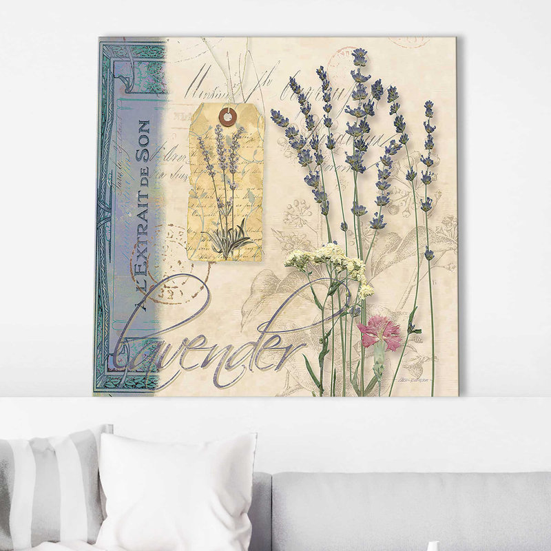 Lavande (carré) par Carol Robinson, reproduction, H 28 po x l 28 po x P 1,5 po, Toile tendue