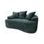 Coussins incurvés foncés à ressorts ensachés, 3 coussins décoratifs, assise moelleuse, convient aux petits espaces (170 cm).