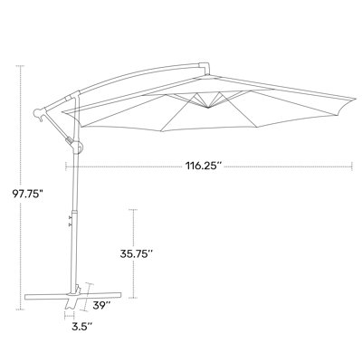 Hartt 120'' Cantilever Umbrella
