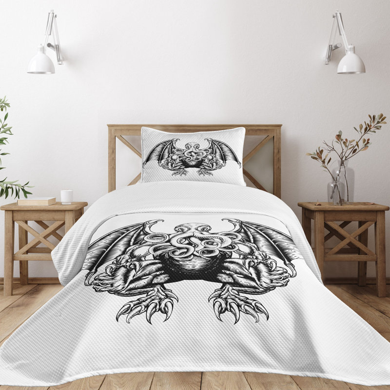 Ambesonne Space Bedspread Cosmic Evil