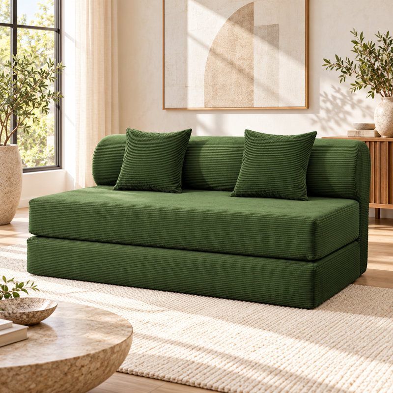 Causeuse convertible Veluressique, Green