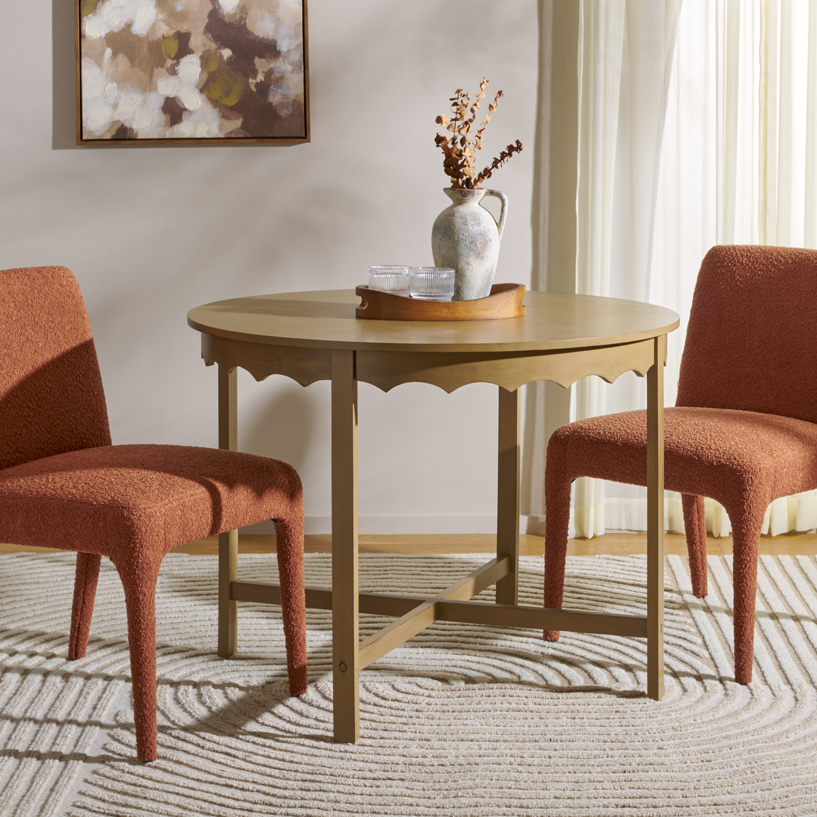 Catana 39" Pine Dining Table, Desert Brown