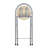Modern Folding Bar Stools, Compact Kitchen Foldable Bar Stools With Backrest (Silver)-182210624-182210628