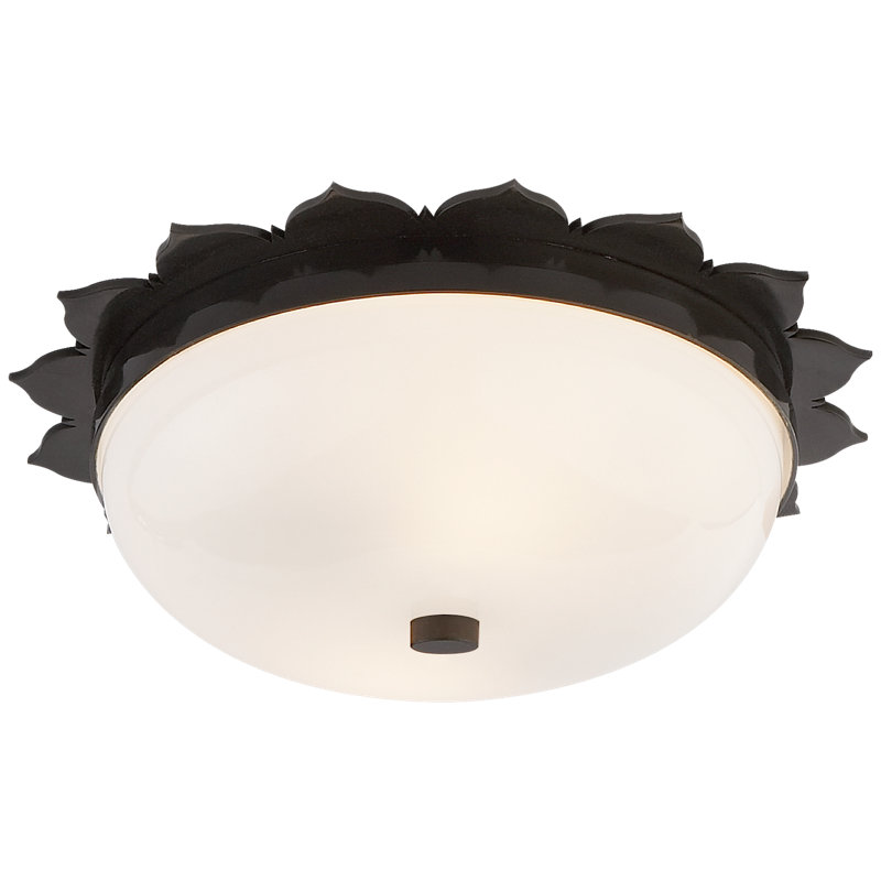 Alexa Hampton Rachel Large Flush Mount, Gun Metal, 4" H x 13.5" W x 13.5" D