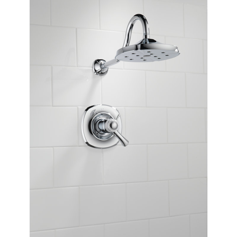 Garniture de robinet de douche Addison avec poignées levier et mémoire de température, Chrome