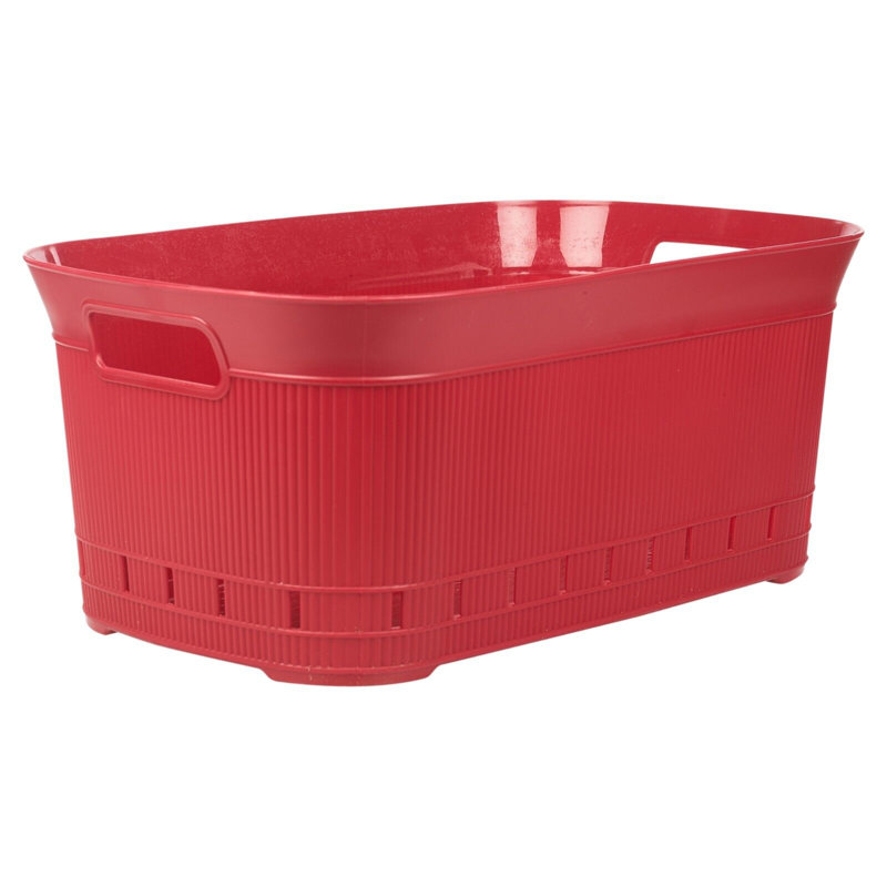 Rebrilliant Plastic Decorative Basket, Red