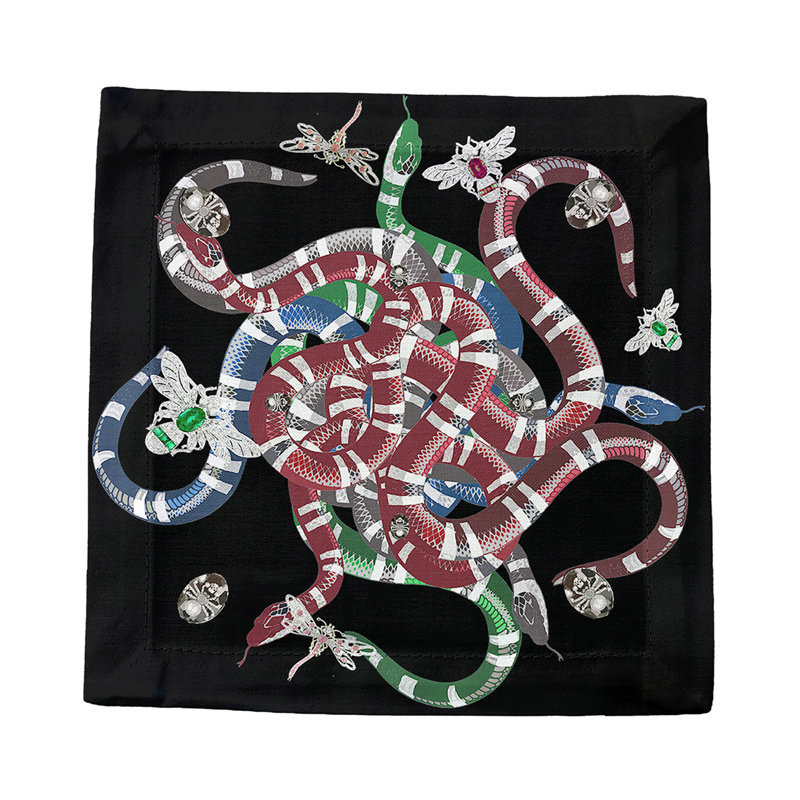 Square Napkins, Black