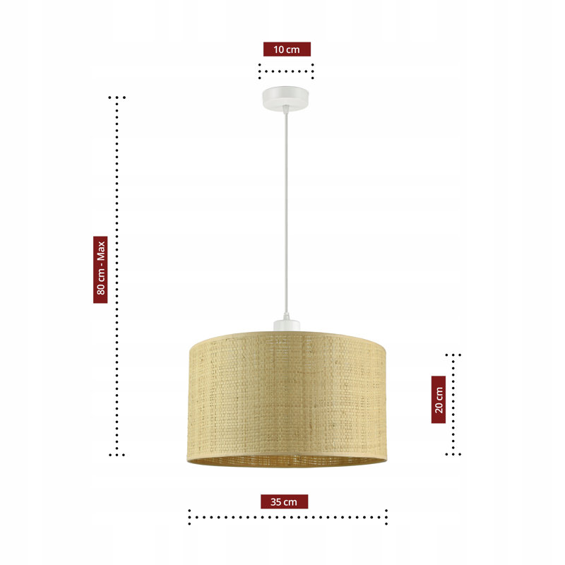 Abydos 1 - Light Rattan Single Pendant