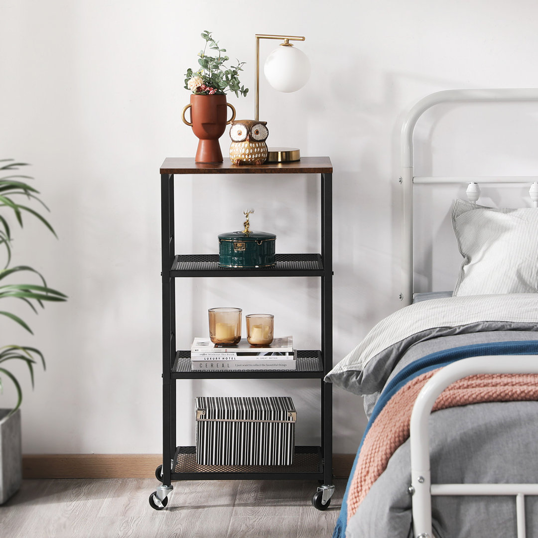 Eolann 17'' W Metal Shelving Unit with Wheels 17 Stories