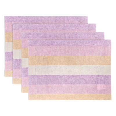 Gelato Stripe - 100% Pure Linen Placemats