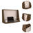 41" Brown Wall Mounted Floating Desk-757644720