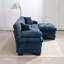 Canapé modulaire modulaire en L à assise profonde réversible 120 po avec repose-pieds, mousse à mémoire de forme et ressorts ensachés 120 po Chenille-1711880654