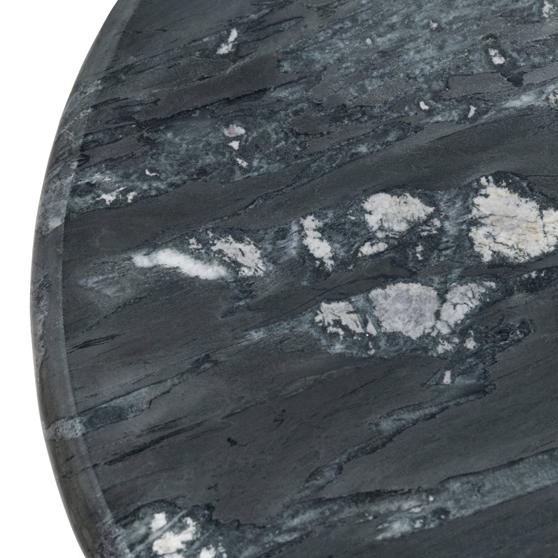 Black Marble Round Accent_End Table