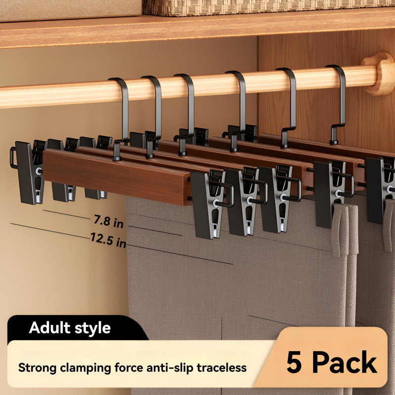 Cintres en bois massif - Solution de garde-robe polyvalente, 5