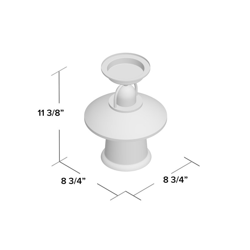 Plafonnier semi-encastré simple en forme de dôme 8,7 po Holbeach