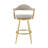Dinora Modern Swivel Counter or Bar Height Bar Stool with Arms and Open Back in Fabric and Metal Frame-1385663086-1385663082
