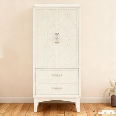 53.5" Tall Kitchen Pantry Storage Cabinet, Mid Century Modern Sideboard Buffet Cabinet, Retro Storage Cabinet With Doors And Drawers For Entryway Hall by Lark Manor