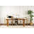 Modern Study Desk with Wall-Mount Option, Travertine & Gold Finish, 94.5 x 29.1 x 23.6 inches | 100% Melamine Coated Particle Board, Electrostatic Powder Coated Metal Legs | Numerous Shelves for Optimal Organization-105518163