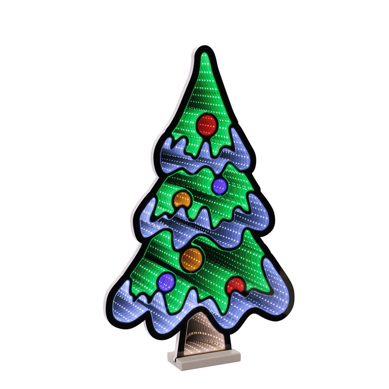 Arbre de Noël enneigé H 23,5 po Ekkolight