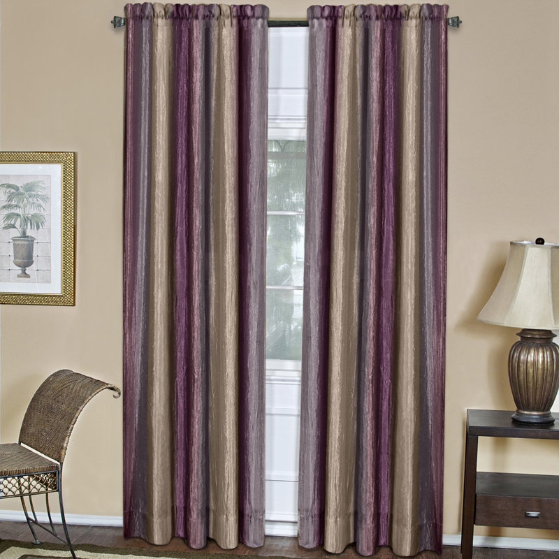 Paire de rideaux semi-transparents Reasor, Aubergine, l 50 po x L 84 po