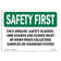 SignMission Face Shields Safety Glasses Arm Guards Sign | Wayfair