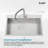 32" L Single Bowl Overmount Stainless Steel Kitchen Sink-125422155