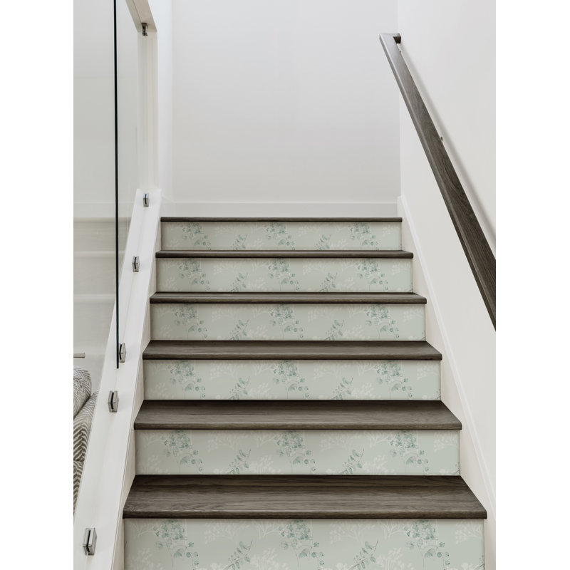 Montant d'escalier en vinyle Breezy Blooms, H 6,5 po x l 48 po, Sauge
