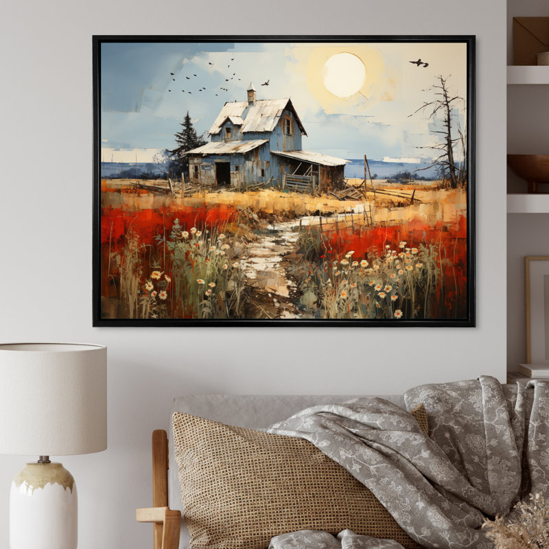 Collage Martella Farmhouse - impression, H 12 po x l 20 po x P 1 po, Cadre flottant noir