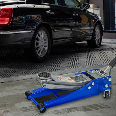 3T Heavy Duty Horizontal Double Pump Floor Jack (Without Foot Pedal),And Steel Racing Floor Jack With Dual Piston Quick Lift Pump,3 Ton (6,600 Lb) Capacity