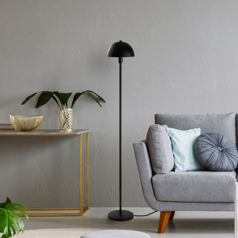 Industrial Floor Lamp, Black Metal Body, 20 x 20 x 55.1 inches | E14 Socket, Max 40W (Bulb Not Included) | IP20 Rating, Sleek and Modern Design for Living Room, Office, & Bedroom Lighting