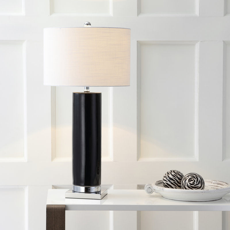 Huckstep Table Lamp, Black/Chrome