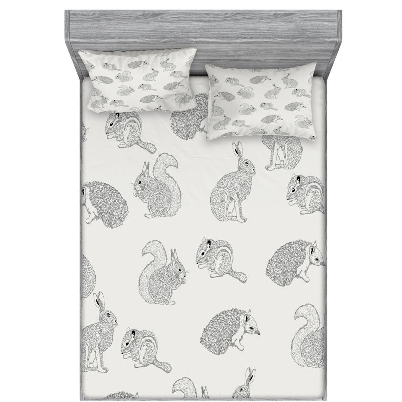 Microfiber Sheet Set, Queen Sheet Set with Fitted Sheet