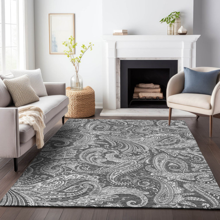 Premium Machine Washable Apodaca Gray Rug