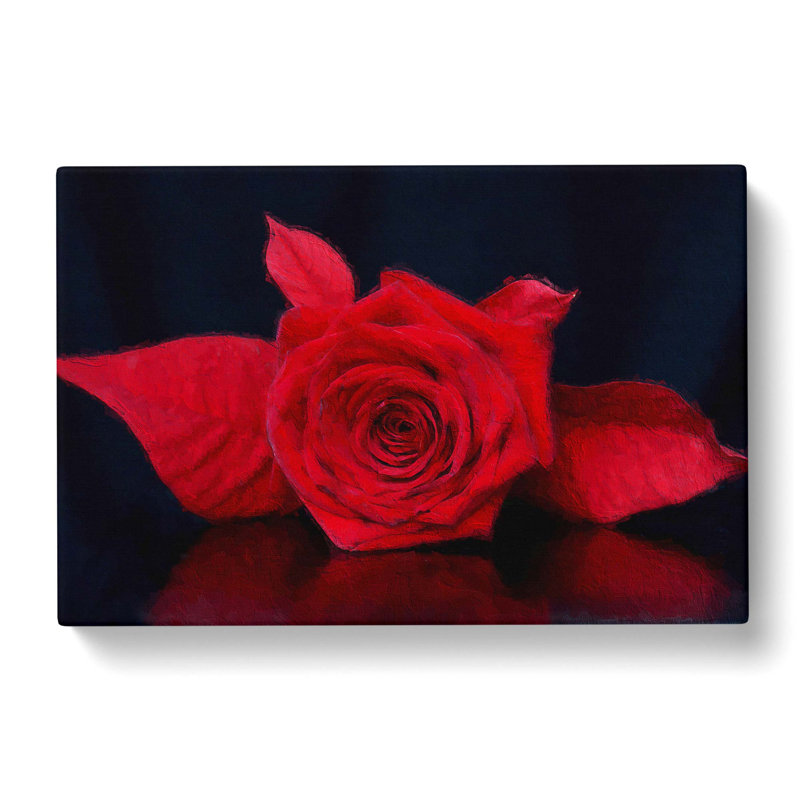 Rose Flower - Wrapped Canvas, 40cm H x 60cm W x 3cm D