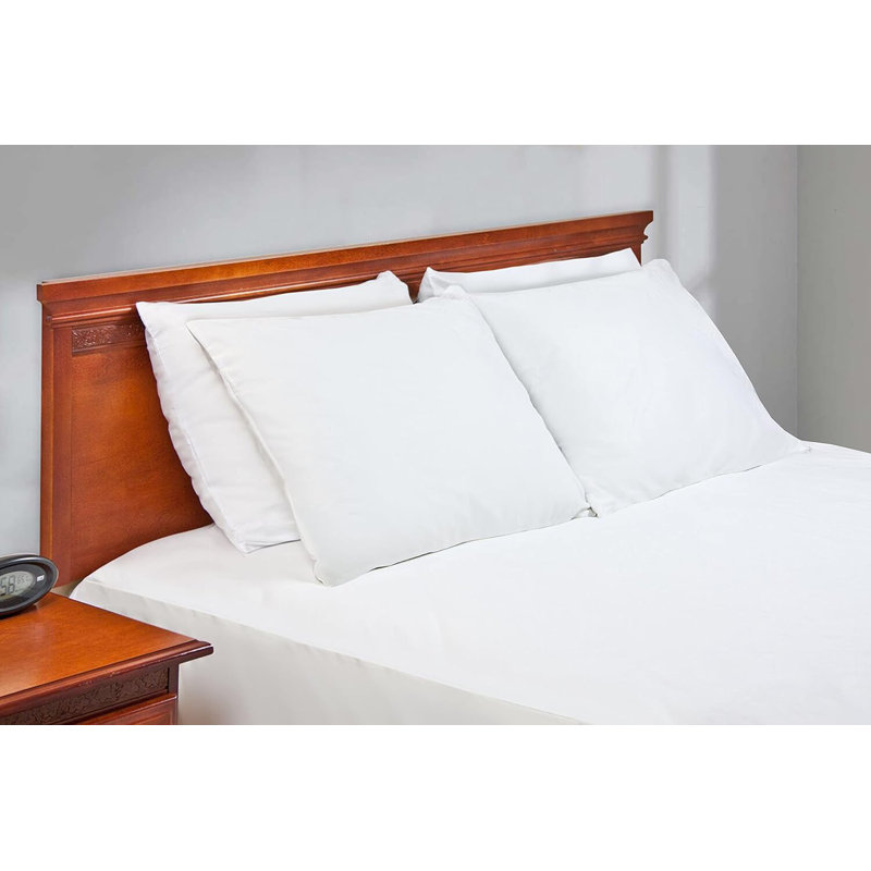 Housse de coussin 100% satin de coton 300 fils, Très grand, Blanc