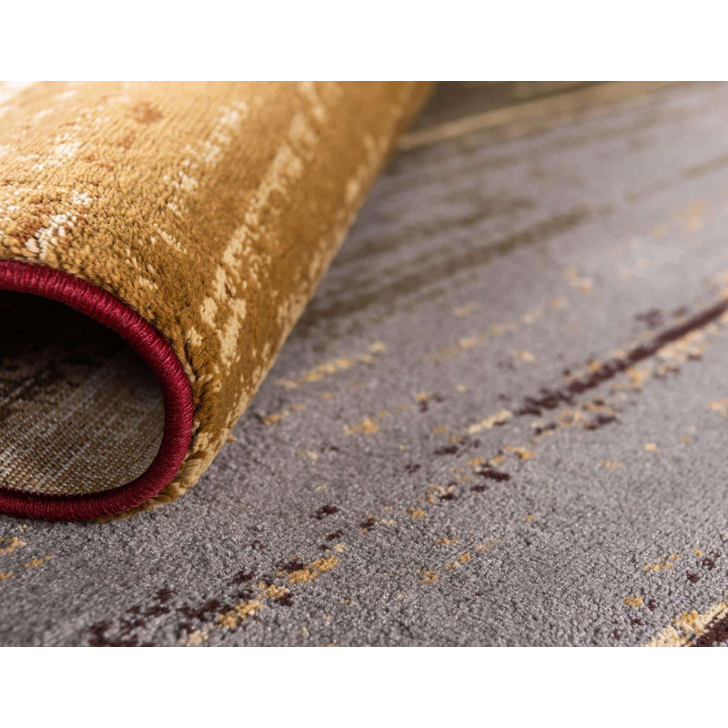 Tapis contemporain Arabica à rayures épaisses