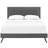 Virginia Platform Bed with Round Splayed Legs-1012535142-1012535160