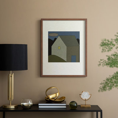 Montagne encadrée VI, reproduction encadrée - bois massif