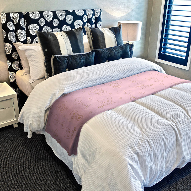 Sewn Throw Blanket, 60" W x 80" L, Light Pink/Beige