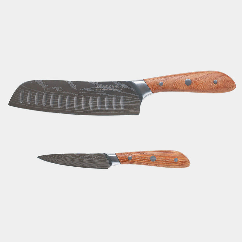 Swiss Diamond Damascus Santoku/Paring Knife Set