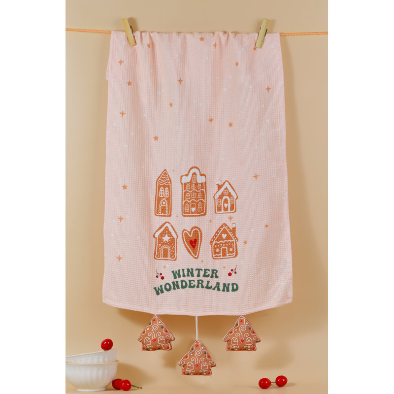 The Gingerbread Cheer Artisan Kitchen Tea Towel Set of 3