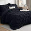 Microfiber Pintuck Duvet Cover Set – 2 Pillowcases-124003289-124003284