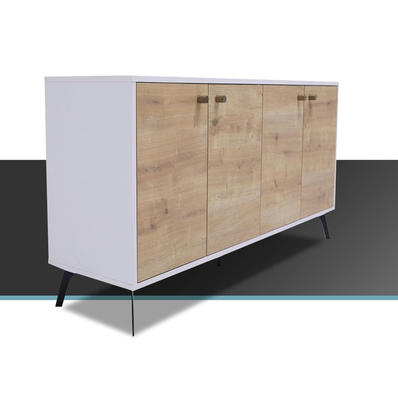 Cundiff 144.78cm Solid Wood Sideboard