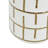 Round White Ceramic Vase with Gold Motif-1089238977