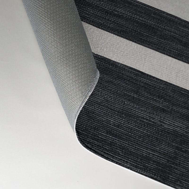 HorizontalStripes Gray Indoor and Outdoor Area Rug, Rectangle 5' x 7'